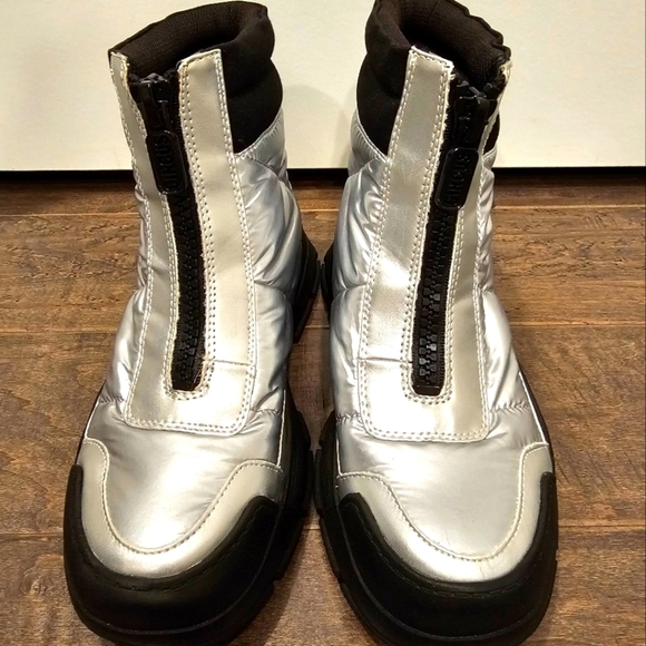 Circus by Sam Edelman Metallic Silver Boots sz 6 - Picture 5 of 11